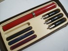 Vintage Sheaffer Fountain Pen Calligraphy Set 3 Nibs  New Old Stock  Mint Pen