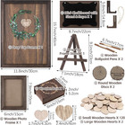 Wedding Guest Book Alternative Drop Top Frame Heart Drop Wood Guest Book With St