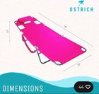 Ostrich Chaise Lounge  Facedown Beach Camping Pool Tanning Chair  Pink open Box 