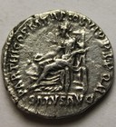 Rare Original Ancient Roman Silver Coin Ar Denarius Trajan 114 Salus Snake Altar