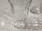 Vintage Clear Etched Glass Juice Tumblers  Lot Of 6