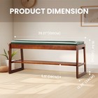 Solid Wood Shoe Bench 2-tier Wooden Entryway Bench For Entryway  Living Room