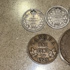 Lot 5 1910-1929 Canada 10    5c  1c Cents George V Silver  925 Bronze Coins 92 5 
