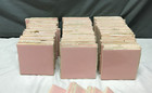 Vintage Lot 100 Pink Is Ceramic Bathroom Tiles 4  Sq Made Japan Old 739-25b