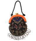 Antique Vintage Beaded Purse Celluloid Frame - Seller Pays Us Tariffs