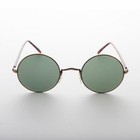 Small Round Bronze Hippy Vintage Sunglasses - Roma