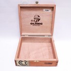 Olmec Grande Empty Wood Cigar Box 7  X 6 5  X 2 25 