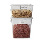 Rubbermaid Commercial Products Space Saving Square Food Storage 8 Qt   Clear 