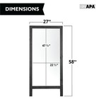 Ilyapa Wooden A-frame Dry Erase Sign Magnetic Sidewalk Menu Board Black