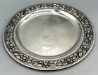 Tobias 1940 s Sterling Silver Mexican Rose Repousse Plate 6 75 Ozt 8 25 In Rare 