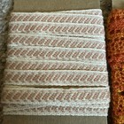 Vintage Trim Lace Embroidered Scrap Lot     Oranges  Tan  Neutral More Than 10 Yds