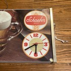 Vintage Schaefer Beer Sign Light-up W Clock 24x10 Lighted Advertising Bar Light