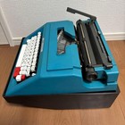 Olivetti Lettera 42 Manual Typewriter Turquoise Qwerty Vintage Retro Made Spain