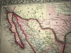 Central America Mexico West Indies 1860 Augustus Mitchell Large Antique Map 
