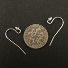 925 Sterling Silver Findings -simple Earring Hooks With 4 Ball Flower  6 Pcs 