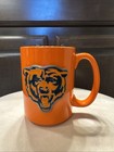 Nfl Football Chicago Bears Coffee Mug Orange  14oz Souvenir Cup Metal Medallion