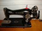 Rare  Singer Sewing Machine Model 15-90  Silver Badge  Hand Crank  Collector