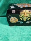 Rare Vintage Chinese Black Lacquer Mother Of Pearl Box Amazing  Free Shipping   