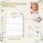  My First Year Photo Frame Board  Wildflower Baby First Year Picture Flower