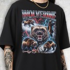 Wolverine 90s Vintage Retro Rap Art Gift Illustration Graphic Tee Men   Women