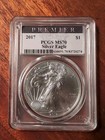 2017  p  Silver Eagle Pcgs Ms70 Struck At Philadelphia Premier Label