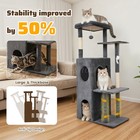 50  Sturdy Cat Tree  Double Condos  Easy Clean  For Multi-cat Apartments