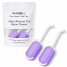 2-in-1 Aligner Remover Tool With Chew Pad Purple Clear Aligner Removal 2 Pack