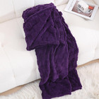 Deep Purple Fleece Throw Blanket 50     60    For Couch Sofa Bed super Soft Cozy Plus