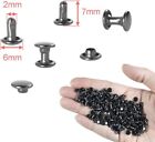 200sets Leather Rivets 6mm Double Cap Rivets Tubular Metal Studs Leather Riv   