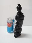 Vintage 9   Genuine Argillite Haida Indian Nw Coast Canada Totem Pole Model - A 