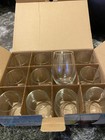 Luminarc 12 Stemless Wine Glasses Set  15 Oz Clear Glass  Round Design