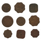 Small Collection Of Ceylon Coins George Vi And Elizabeth Ii X9 Coins Bulk Lot