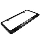 Ford Raptor Outline  Black Real Carbon Fiber License Plate Frame