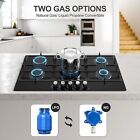 36 In Gas Stove Built-in  5 Burner Gas Cooktop Tempered Glass Gas Hob Ng lpg Us