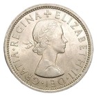 1965 Great Britain Florin 2 Shillings Unc Vintage Coin Queen Elizabeth Km 906