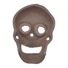 Wall Mount Cast Iron Skull Bottle Opener Rustic Gothic Bar Decor Man Cave Pirate