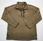 Drake Waterfowl 1 4 Zip Pullover Men s Sz Xl Waffle Knit Solid Olive Green Nice 