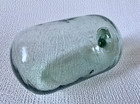 Rare Deformed Hand-blown Glass Float 3 93  From Hokkaido Fisherman