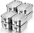 Stainless Steel Food   Herb Cure Bento Box 1500 Ml Smell Proof air Tight latches