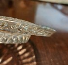 One  1  Vintage Heavy Crystal Wine Coaster Or Candle Holder  Possibly Waterford