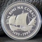 Netherlands Antilles 1999 25 Gulden Silver Coin With Box coa - Gem Cameo Proof