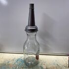 Frontier Motor Oil Bottle Spout Cap Glass 1 Quart Vintage Style Gas Station