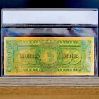 100mg 24k Gold 1886  5 Dollar Bill Silver Certificate Large Banknote W white Coa