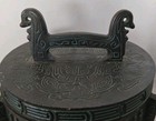 Vtg James Mount Mid-century Ice Bucket W Dragon Handles Verdigris 10 5   Taiwan 