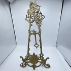 Brass Ornate Easel  X Large 23 In  Fairy Cherub Angel Vintage Art Holder Stand