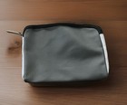 Tumi For Delta Grey Zip Pouch Toiletry Cosmetic Travel Bag Small