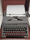 Vtg 1950 Royal Quiet Deluxe Gray Portable Typewriter W case  Serial   A-1947675