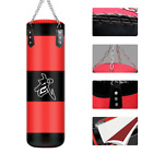 Empty Punching Bag With Training Gloves Kit Heavy Boxing Mma Kicking Gym Workout