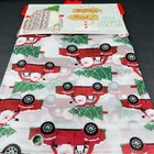 Holiday Road Shower Curtain 72   x72    Christmas Trees Santa Claus Truck Penguin