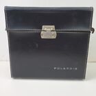 Vintage Polaroid Camera Case Hard Bag Adjustable Strap Compartments Black